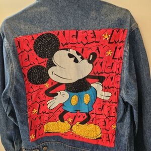 Vintage 1928 Mickey & Co Jean Jacket Mickey Mouse Sequin Style
